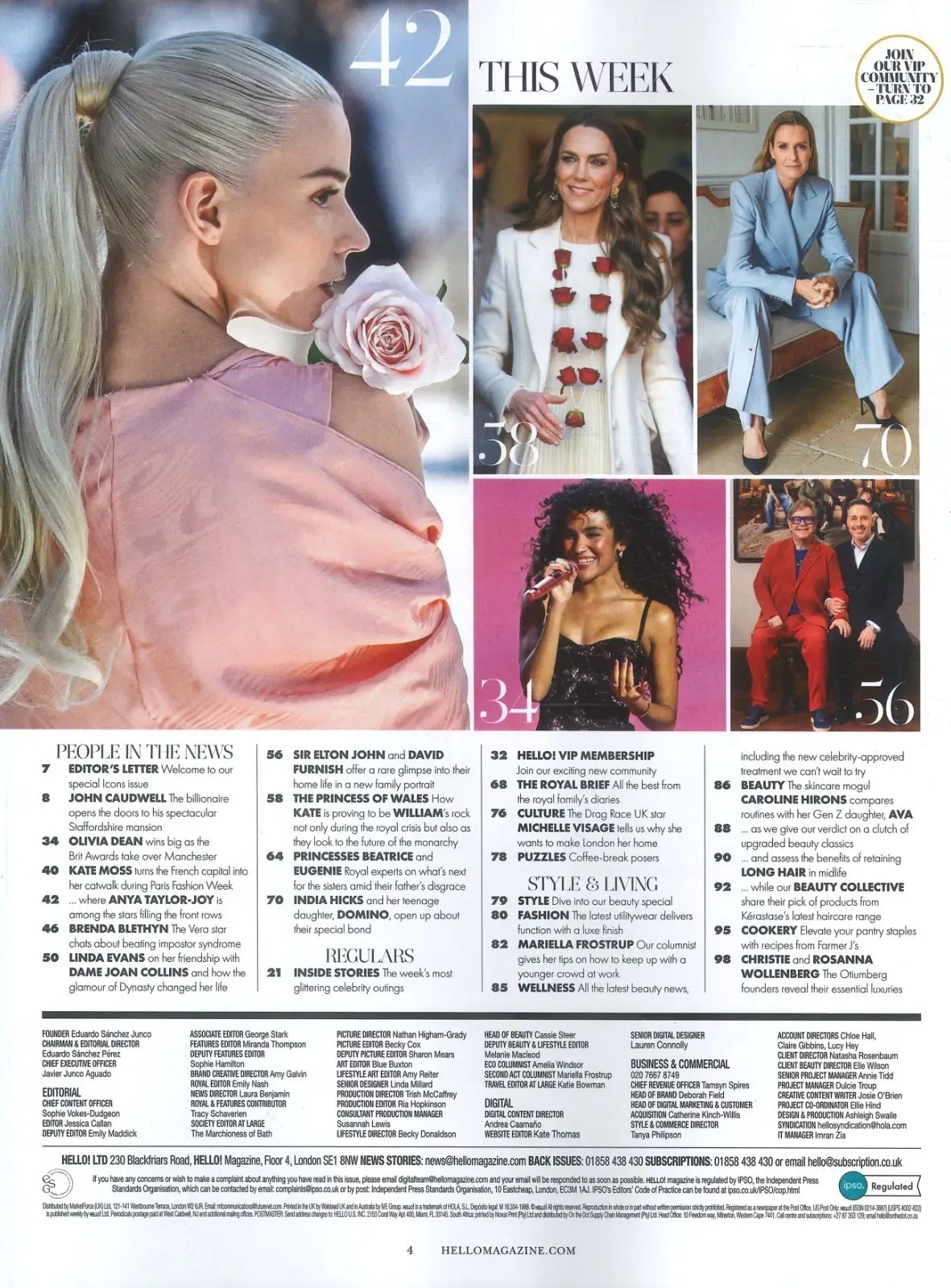 HELLO! Magazine Princess Kate, Prince William, Anya Taylor-Joy, Elton J, 16.3.26 - image 3 | Free standard UK delivery included | Discount Quality Products