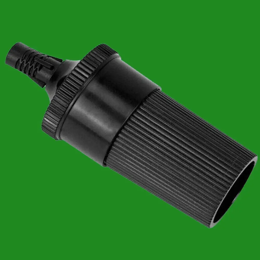 In-Line Car Van Cigar Cigarette Lighter Socket Plug Adapter Connector Black
