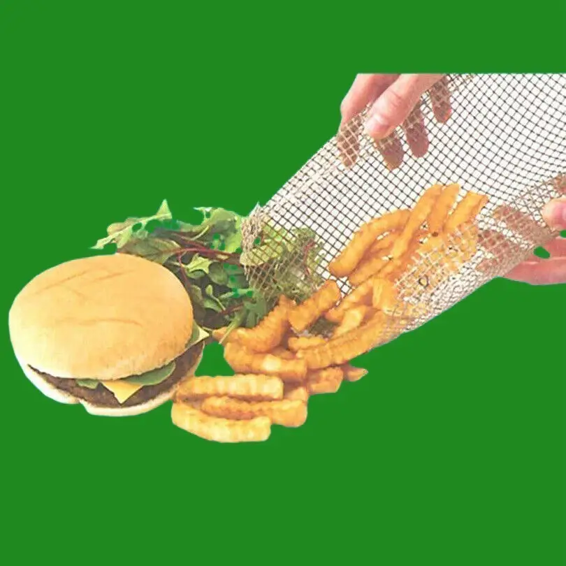 Reusable Chip Mesh Basket, Oven Tray For Crispy Chips, Garlic Bread &amp; Pastries