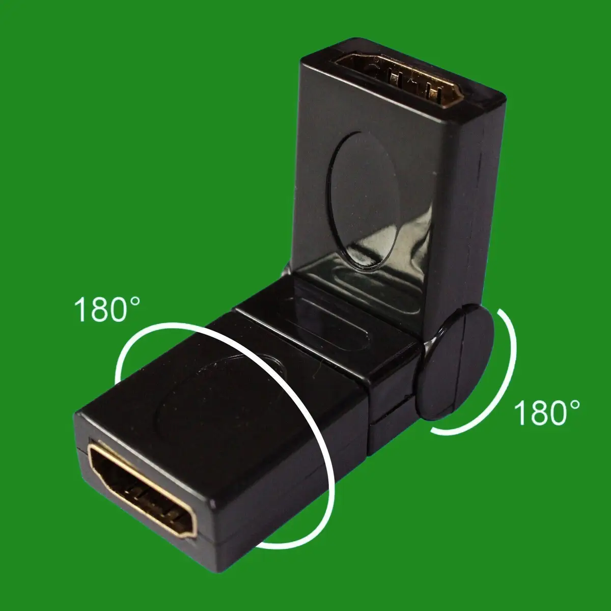2x 90/270 Degree Right Angle HDMI Female Adjustable Rotating Swivel Adaptor HD