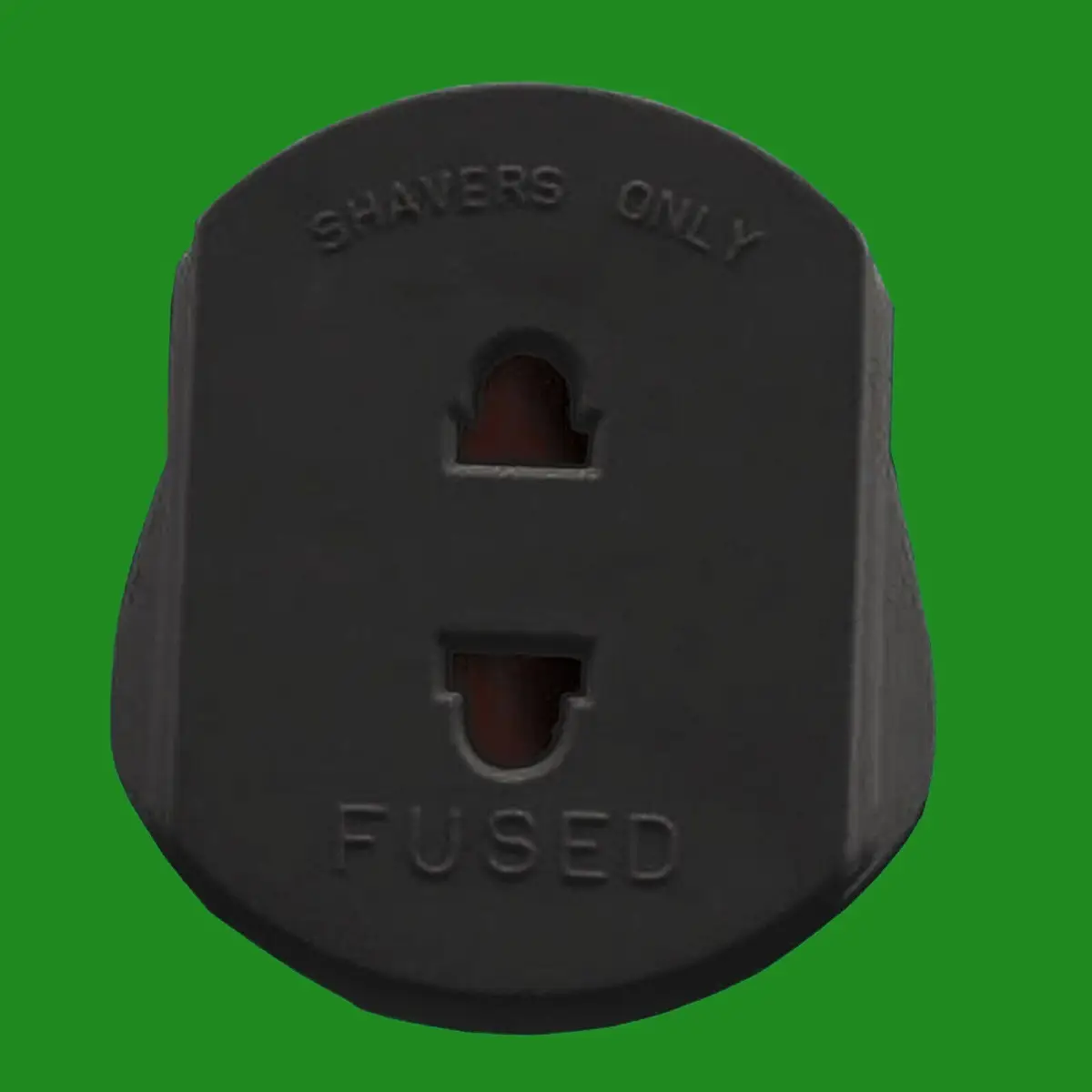 1A Fused Black 2 Pin To 3 Pin Shaver Plug Adaptor, Bathroom, Bedroom, Toothbrush - image 2 | Free standard UK delivery included | Discount Quality Products