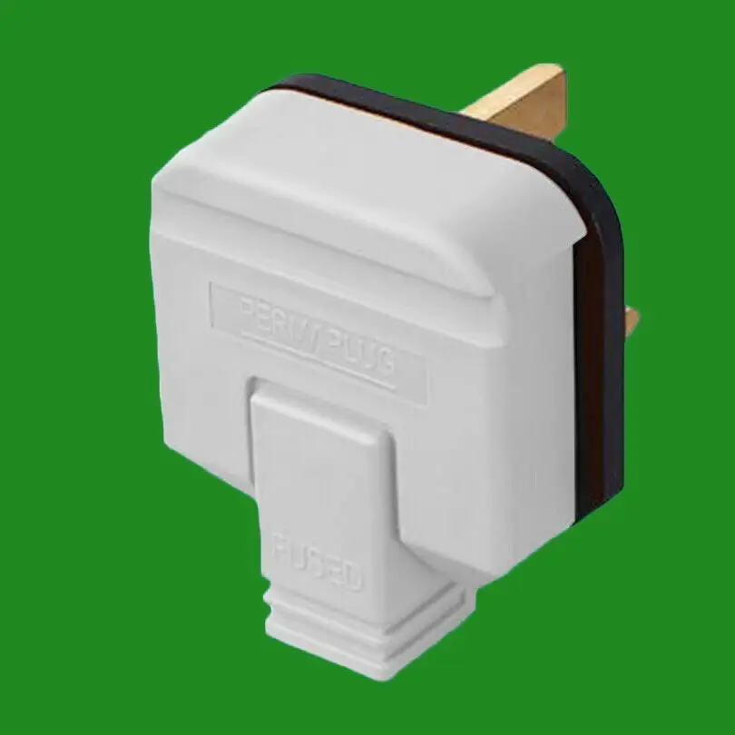 1x White Rewireable Heavy Duty Plug 13A 230V UK 3-Pin Plastic Body Fused - image 3 | Free standard UK delivery included | Discount Quality Products