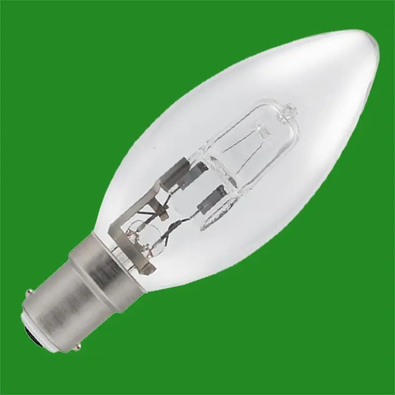 4x 18W (=24W) Crompton Dimmable Halogen Clear Candle Light Bulbs SBC B15 Lamp - image 2 | Free standard UK delivery included | Discount Quality Products
