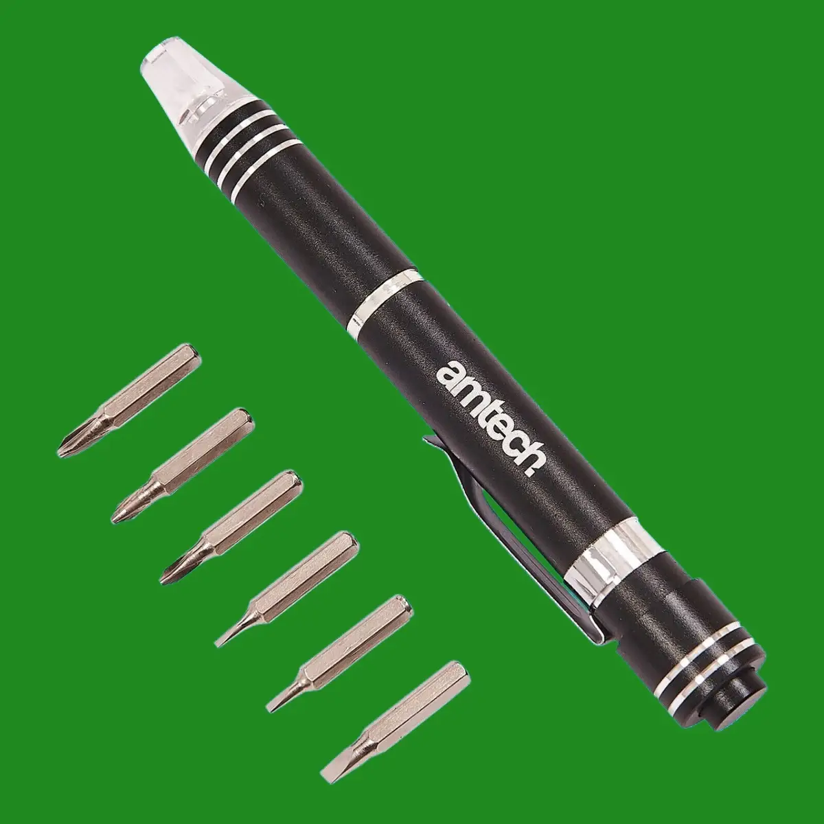 6-in-1 LED Precision Screwdriver Aluminium Driver Magnetic Head, Philips Slotted