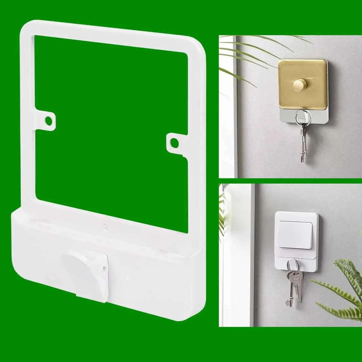Schneider Lisse White 1 Gang Surround Switch Plate with Hook Lisse GGBLH1GS