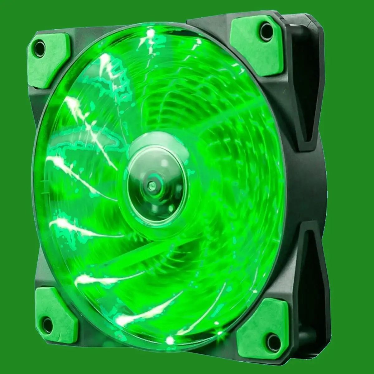 120mm Scorpion FN-10 Green LED Internal Quiet Case Gaming Fan For Computer Cases