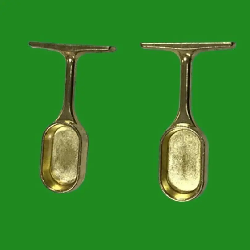 3 Piece Brass Elliptical Wardrobe Rail Rod Holder 2x End Holder 1x Centre Holder - image 2 | Free standard UK delivery included | Discount Quality Products