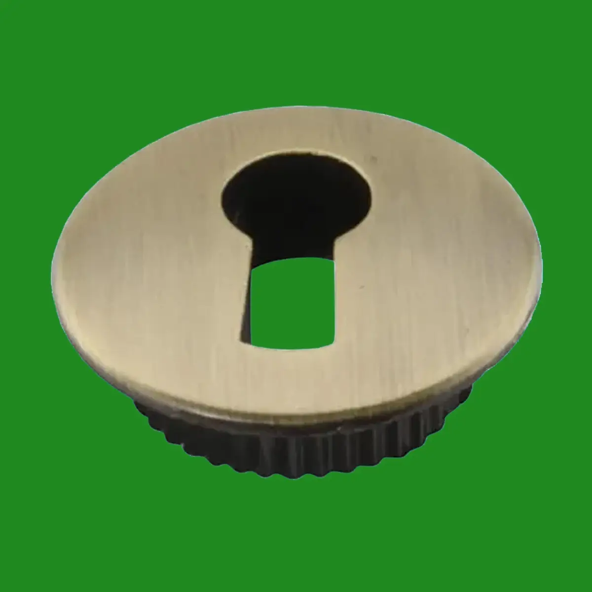 6x 24mm Antique Brass Plated Push-to-Fit Cabinet Escutcheon Key Hole Lock Cover - image 2 | Free standard UK delivery included | Discount Quality Products