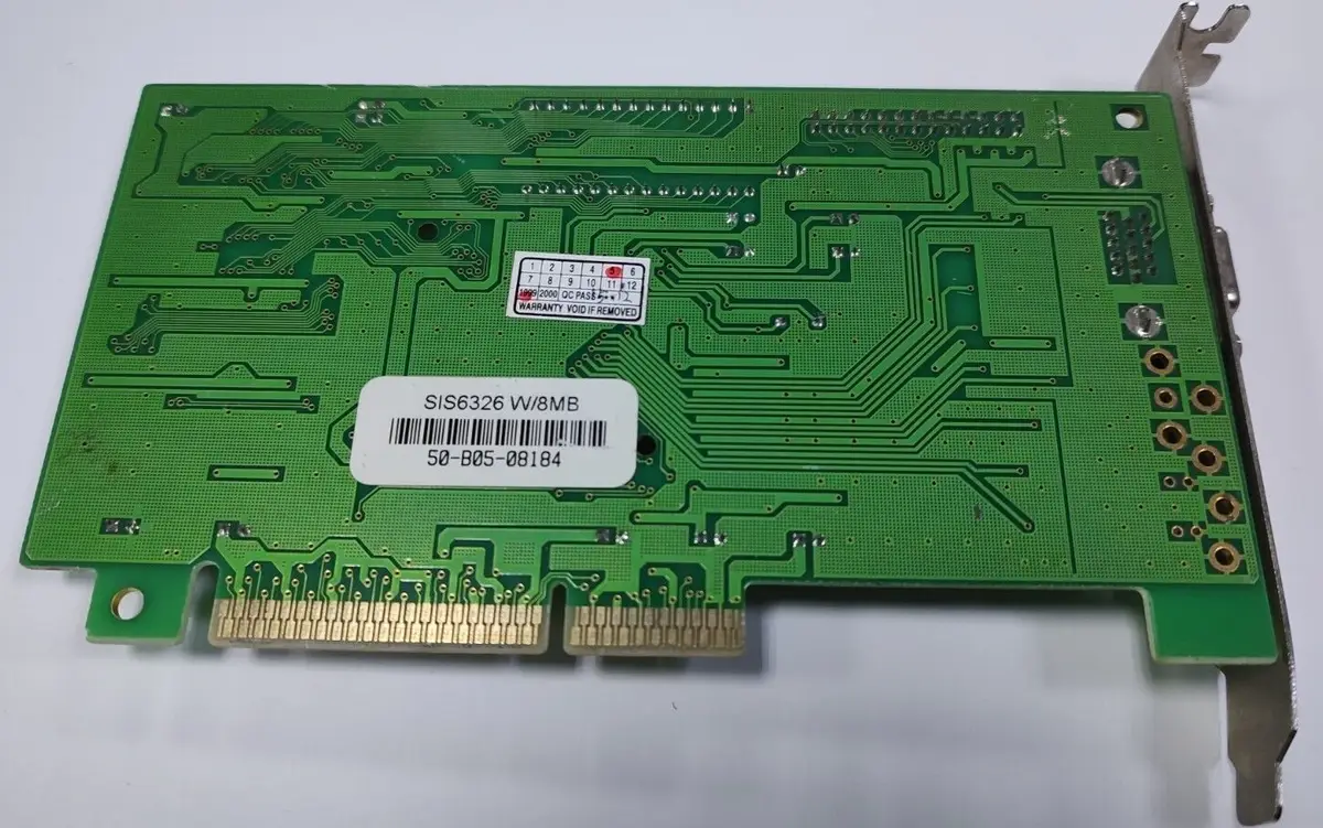 SIS 6326 W/8MB 6326 AGP Video Vintage Retro Graphics Card 50-B05-08184 - image 2 | Free standard UK delivery included | Discount Quality Products