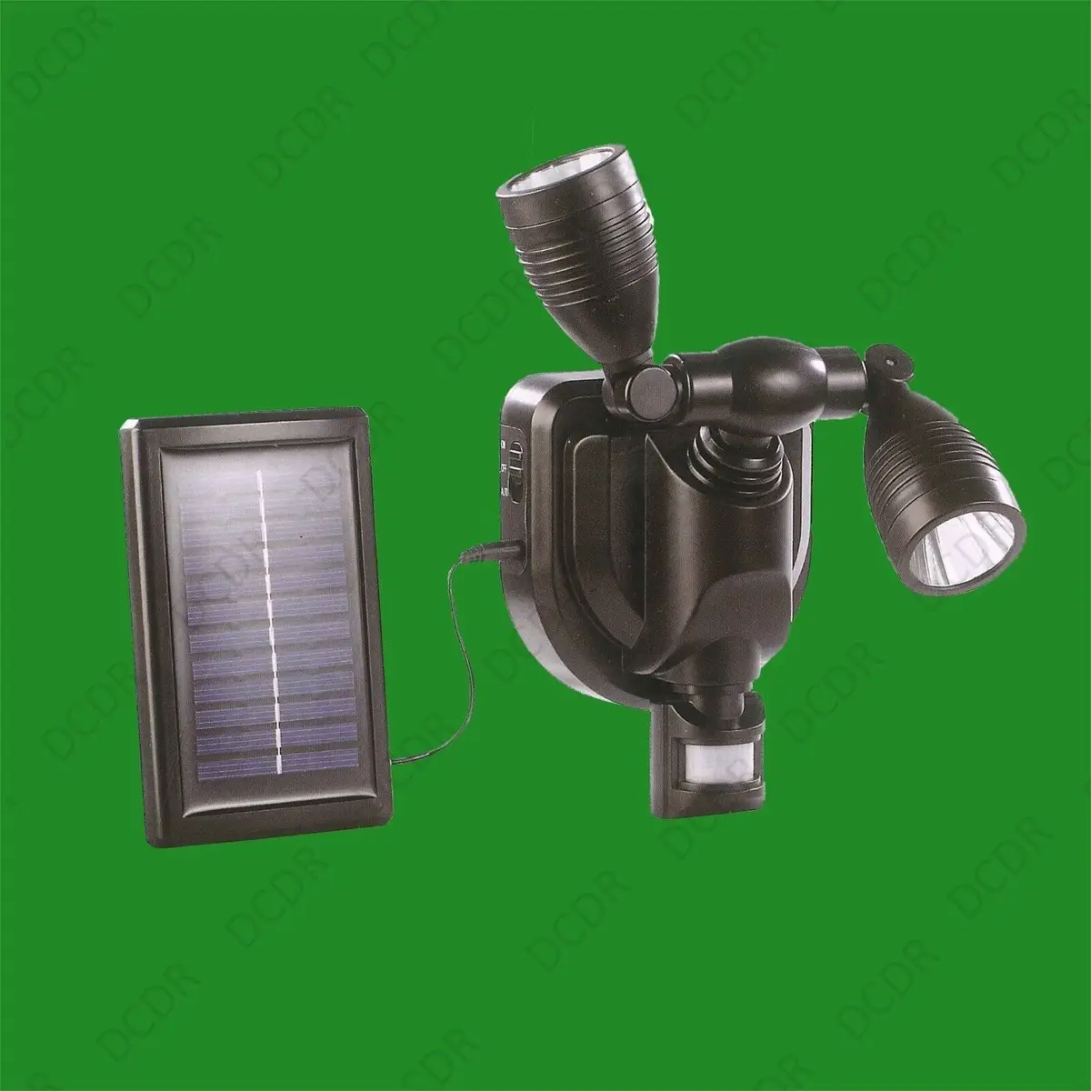 3W Twin Flexible LED Solar Security PIR Motion Sensor Light Outdoor Garden Lamp - image 4 | Free standard UK delivery included | Discount Quality Products