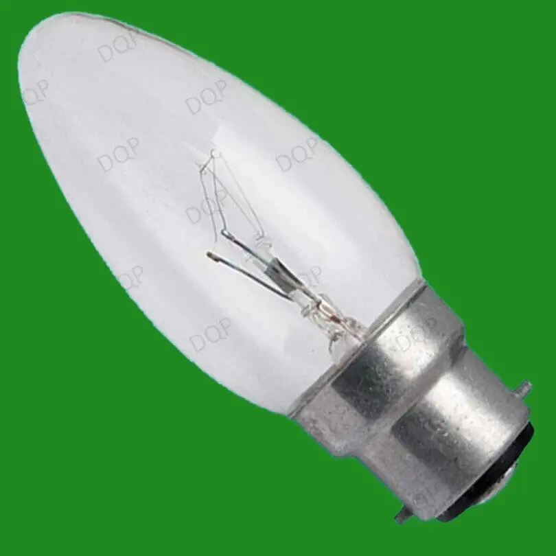 24x 40W CLEAR CANDLE INCANDESCENT FILAMENT LIGHT BULBS; B22, BAYONET CAP, BC