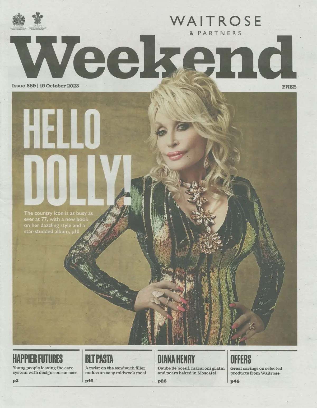 Waitrose Weekend Newspaper: Dolly Parton Special, Cooking Recipes, 19.10.23 - Free standard UK delivery included | Discount Quality Products