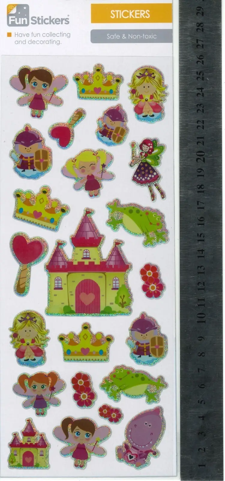 1x Sheet of Children's Magical Fairy Princess Fun Party Stickers, Kids Craft