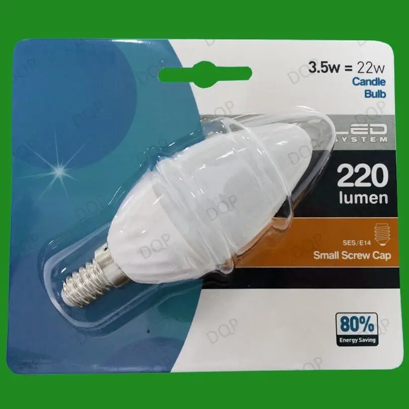 4x 3.5W LED Ultra Low Energy, Instant On, Pearl Candle Light Bulb, SES, E14 Lamp - image 3 | Free standard UK delivery included | Discount Quality Products