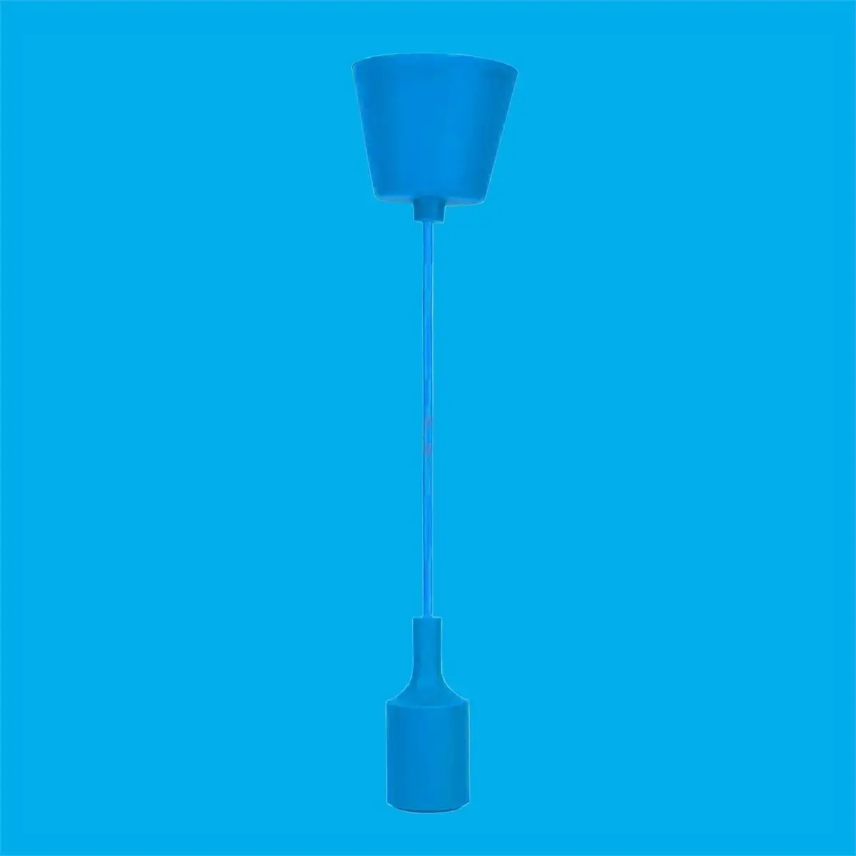 2x Blue Silicone Coated ES E27 Rose Pendant Ceiling Light Bulb Holder Fitting - image 2 | Free standard UK delivery included | Discount Quality Products
