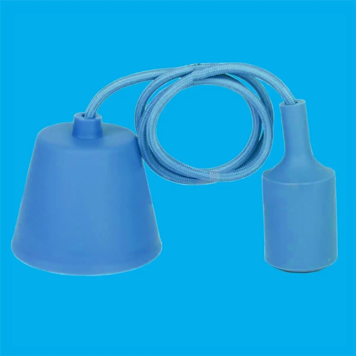 2x Blue Silicone Coated ES E27 Rose Pendant Ceiling Light Bulb Holder Fitting - image 3 | Free standard UK delivery included | Discount Quality Products