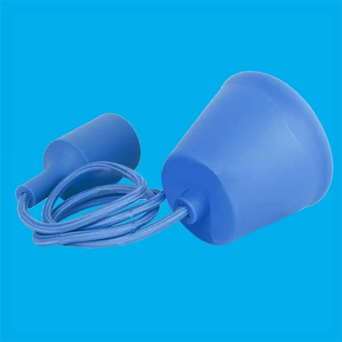2x Blue Silicone Coated ES E27 Rose Pendant Ceiling Light Bulb Holder Fitting - image 4 | Free standard UK delivery included | Discount Quality Products