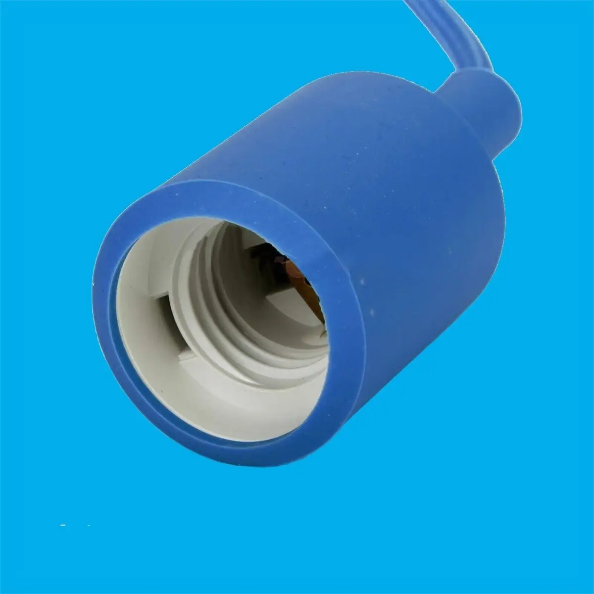 2x Blue Silicone Coated ES E27 Rose Pendant Ceiling Light Bulb Holder Fitting - image 6 | Free standard UK delivery included | Discount Quality Products