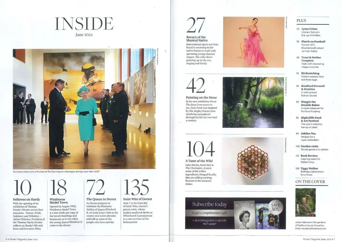Dorset Magazine, Queen Elizabeth Platinum Jubilee 70 Years, Downton Abbey, 6.22