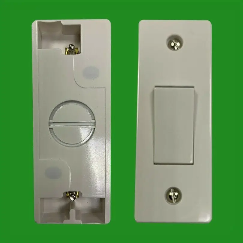 4x 1 Gang 2 Way White Architrave Light Switch and Pattress Box, 10 Amp, 220-250V - image 3 | Free standard UK delivery included | Discount Quality Products