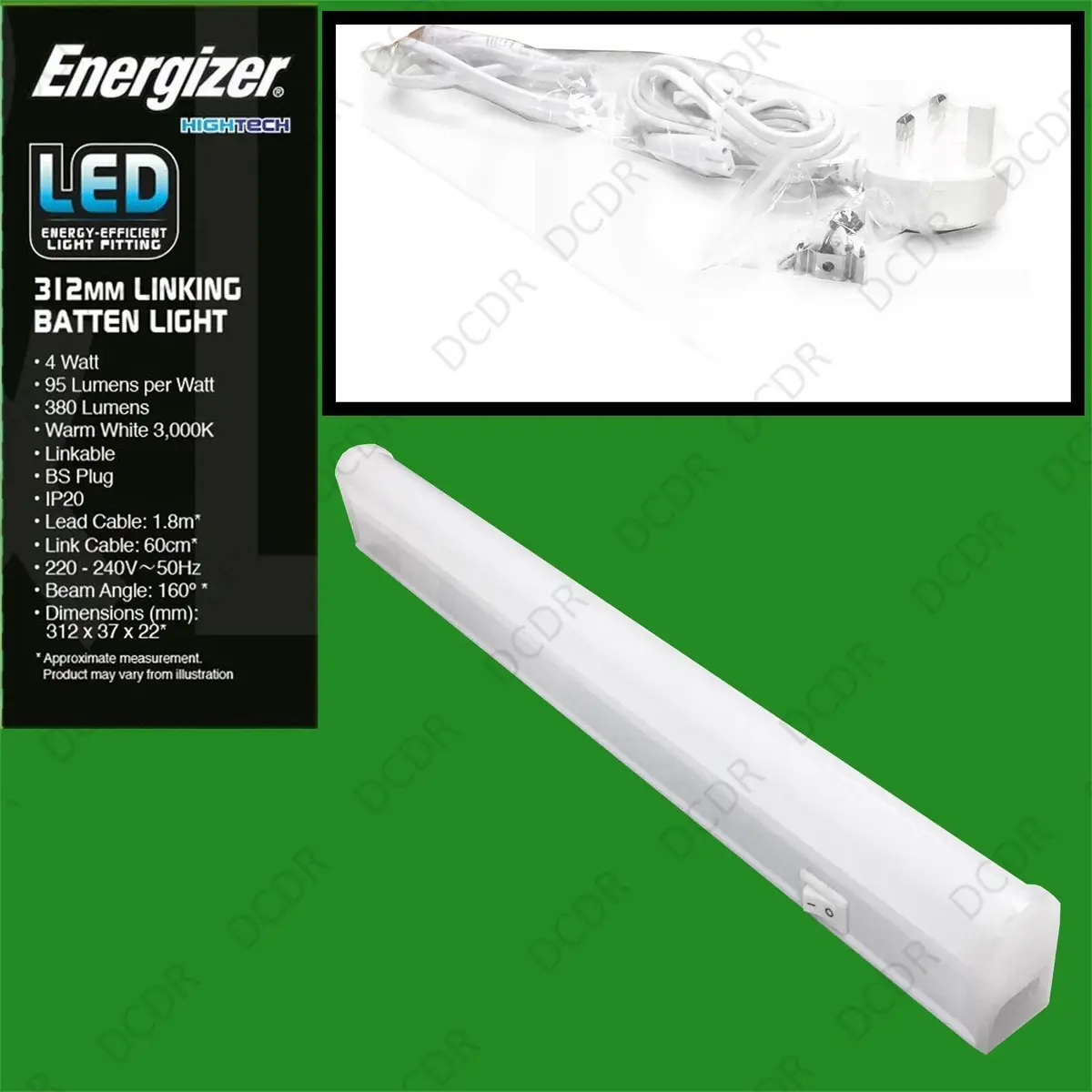 1x 4W 312mm Under Cupboard LED IP20 Light Lamp, Linkable Up To 30 Units! - image 2 | Free standard UK delivery included | Discount Quality Products