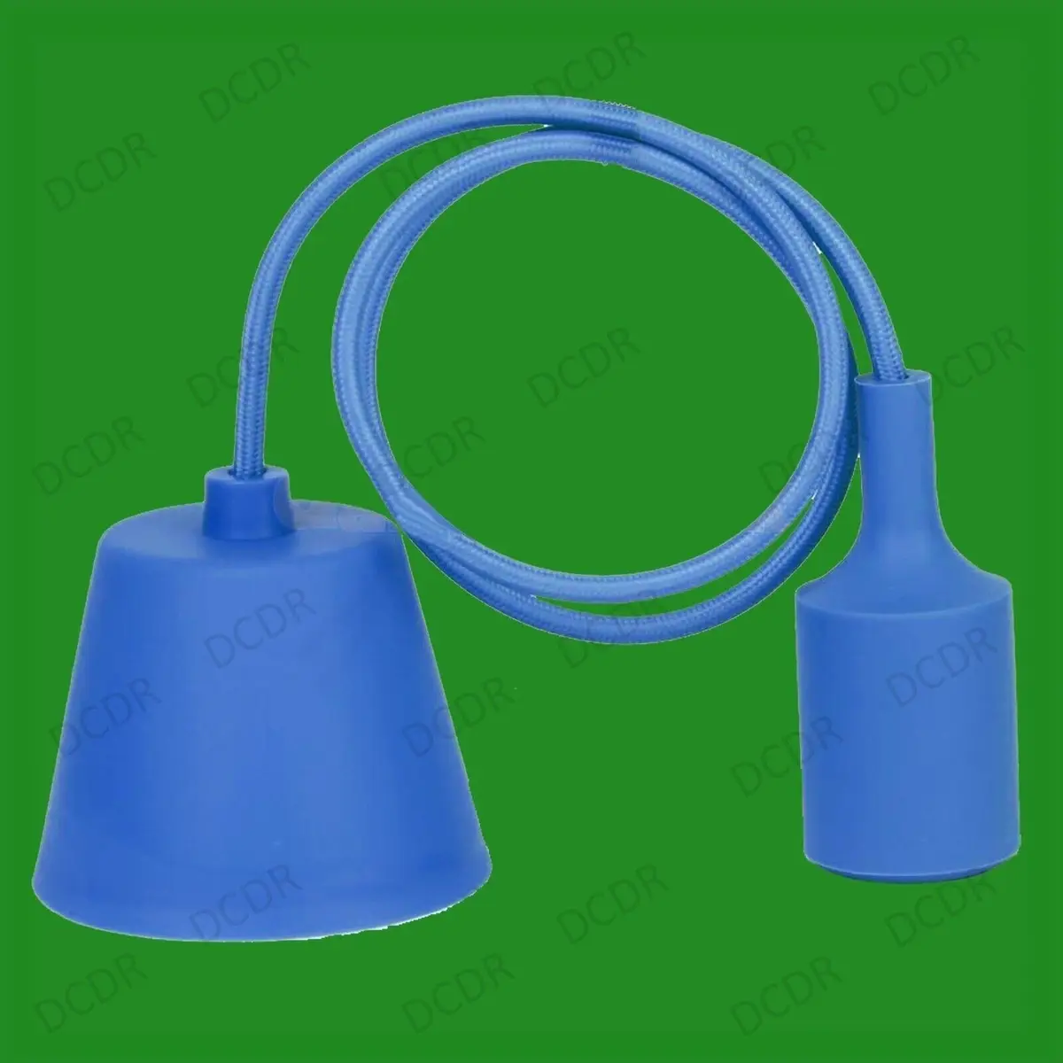 4x Blue Silicone Coated ES E27 Rose Pendant Ceiling Light Bulb Holder Fitting