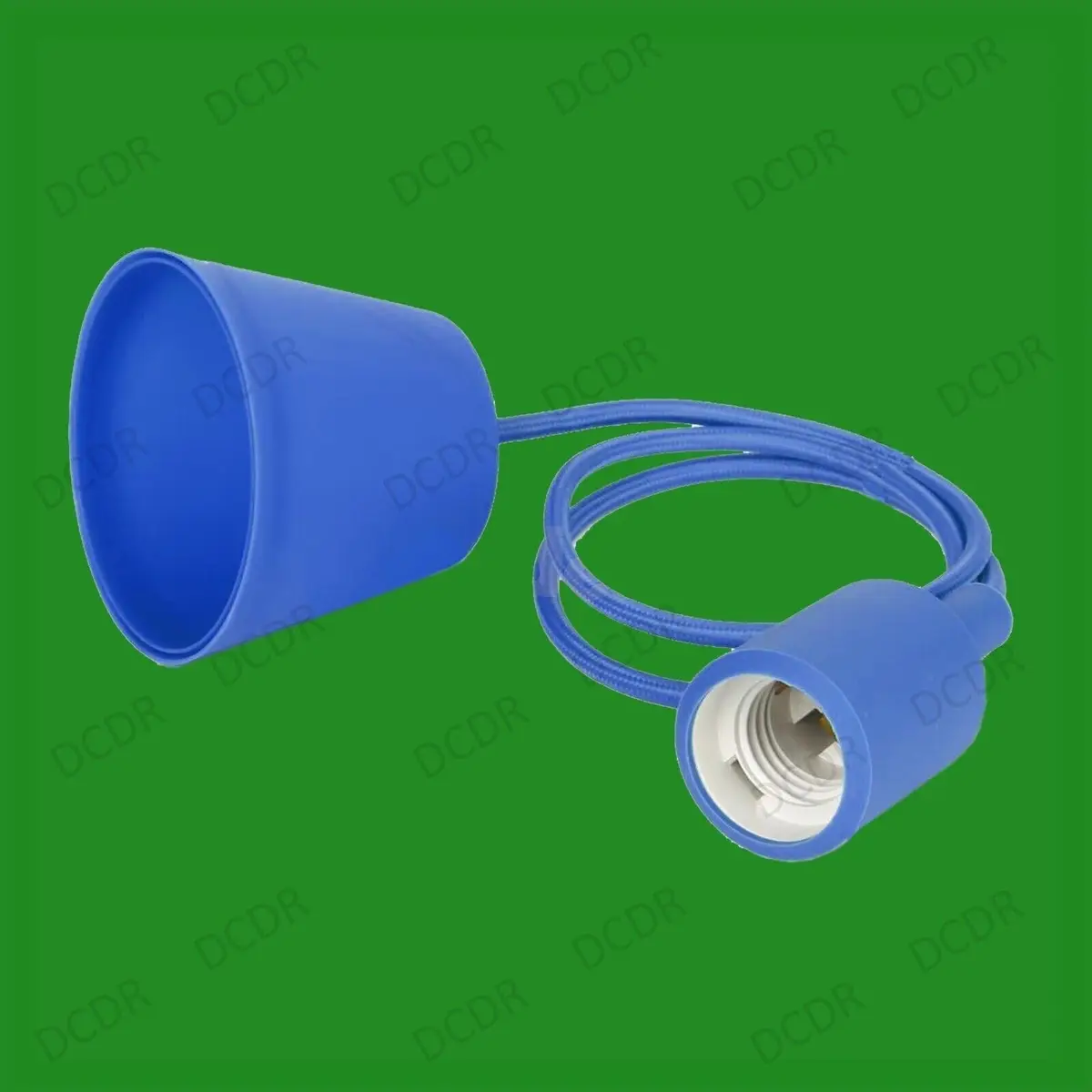 4x Blue Silicone Coated ES E27 Rose Pendant Ceiling Light Bulb Holder Fitting - image 4 | Free standard UK delivery included | Discount Quality Products