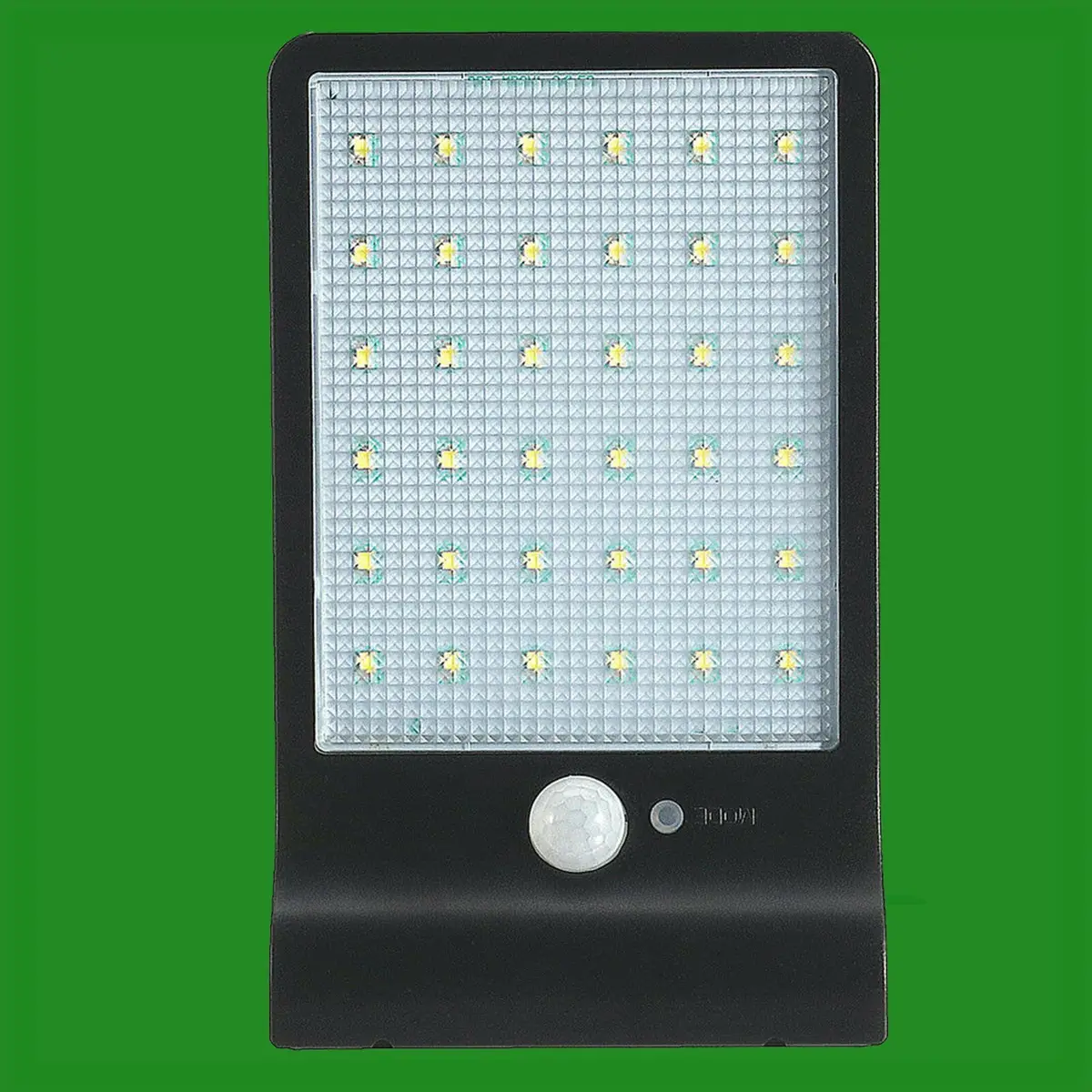 2x 36 LED 2.5W Black Solar Power PIR Motion Sensor IP44 Garden, Security Light - image 2 | Free standard UK delivery included | Discount Quality Products