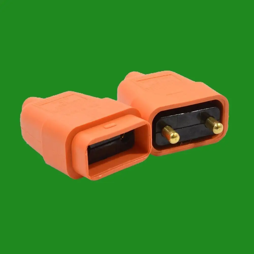 4x 10A Orange Outdoor 2 Pin Cable Lead Coupler Male &amp; Female Socket Connecter