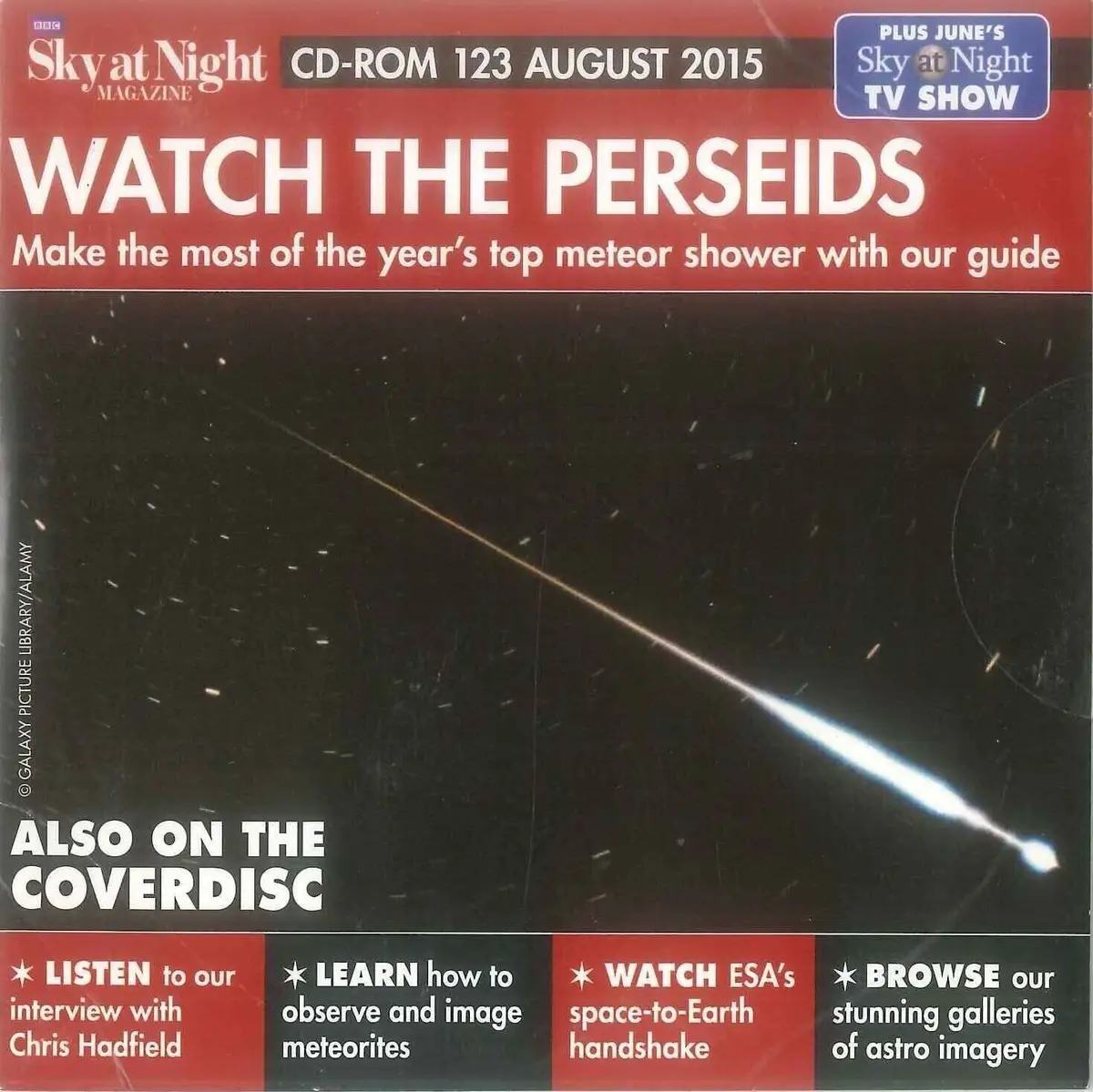 BBC Sky at Night CD-ROM, Watch the Perseids, #123 August 2015, Windows, Mac