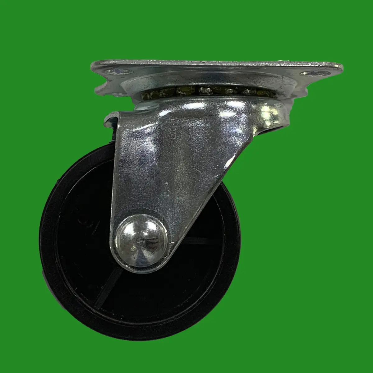 1x 41mm Black Plastic Light Duty Swivel Wheel Castors