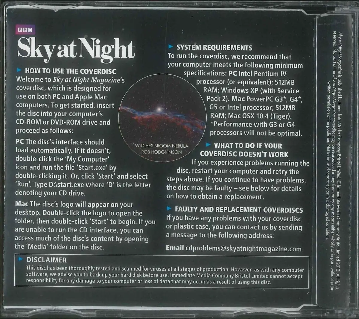 BBC Sky at Night CD-ROM, Uncut Video Exclusive, #82 March 2012, Windows, Mac - image 2 | Free standard UK delivery included | Discount Quality Products