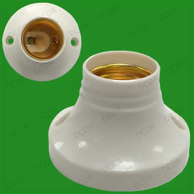 Edison Screw Socket ES E27 Light Bulb Holder Lamp Surface Fixing 63mm Base 6A