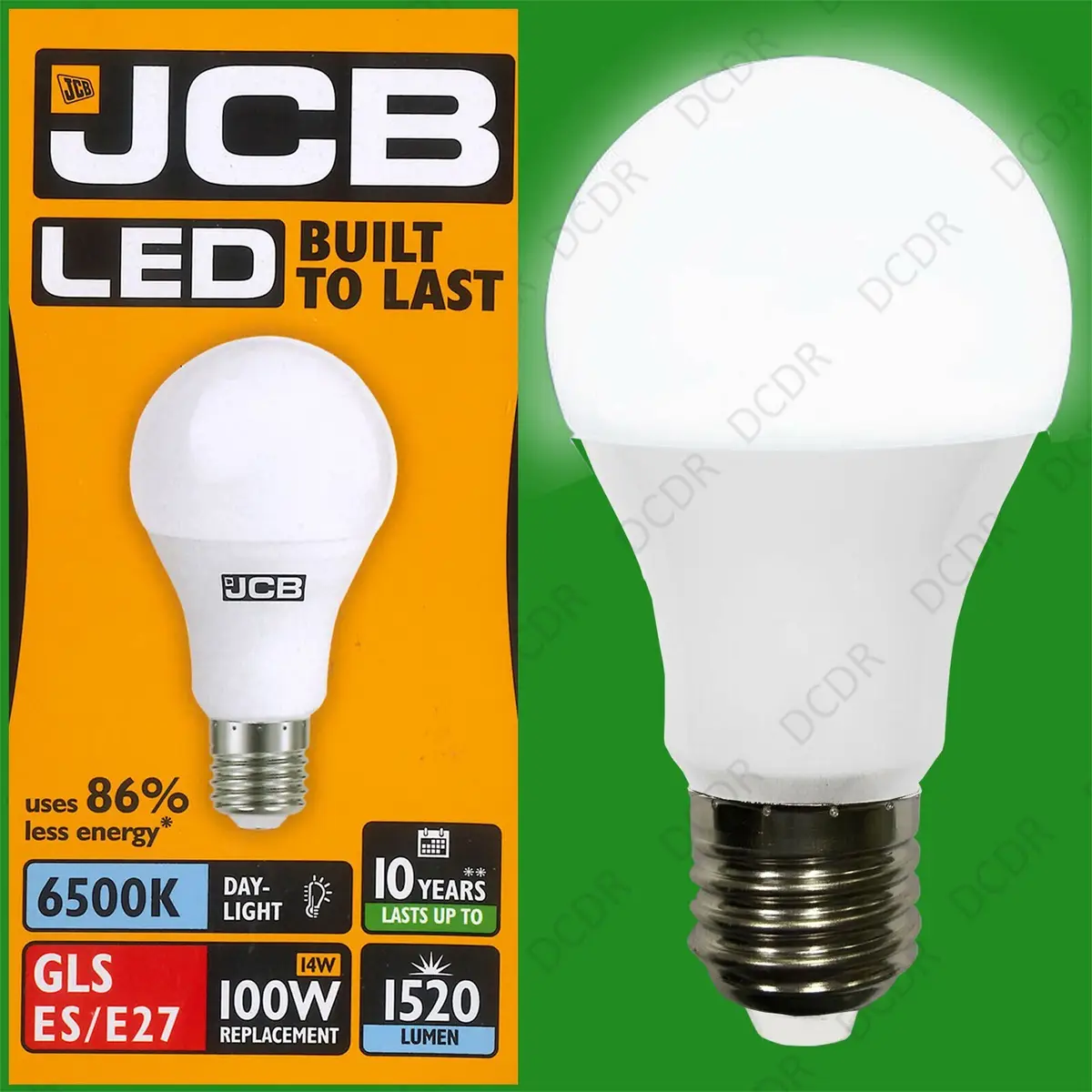 2x 14W (=100W) GLS ES E27 6500K Daylight White A60 LED Ultra Bright 1520Lm