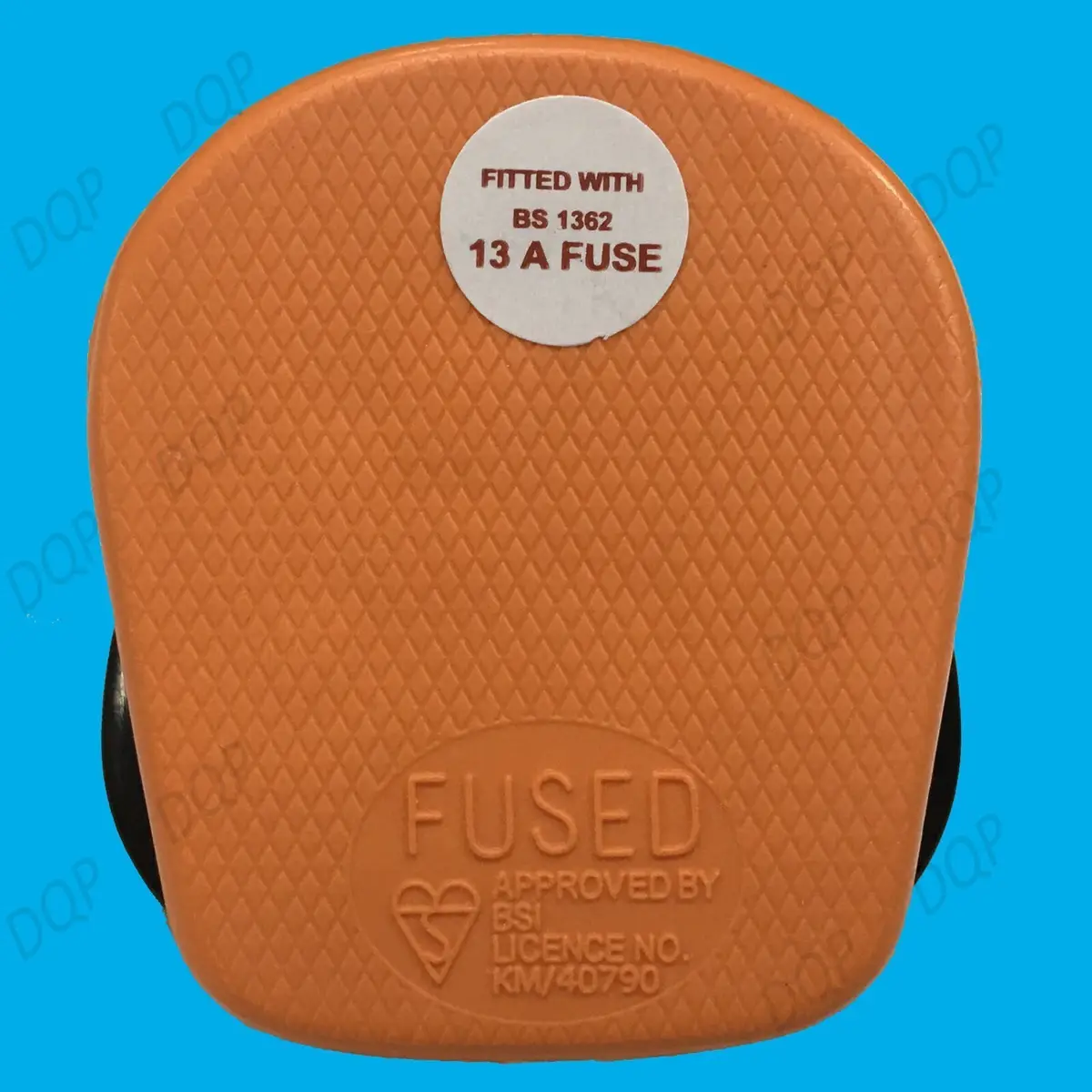 1x 13A Orange High Impact Rubber UK 3 Pin Mains Rewireable Extension Fused Plug - image 4 | Free standard UK delivery included | Discount Quality Products