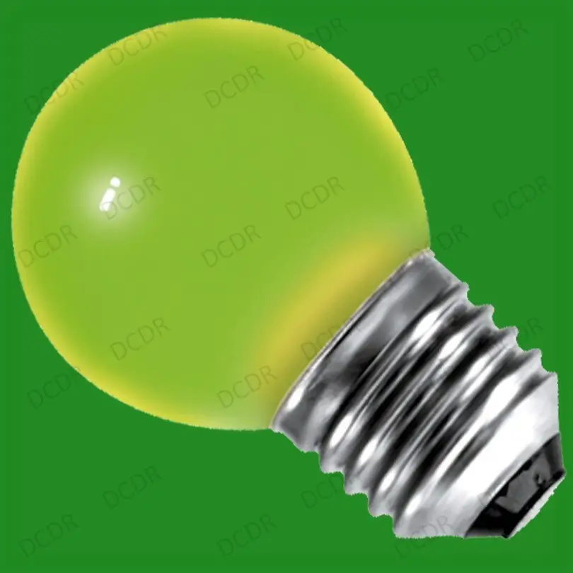 8x 15W Green Coloured Dimmable Incandescent Round E27 ES Golf Ball Light Bulb