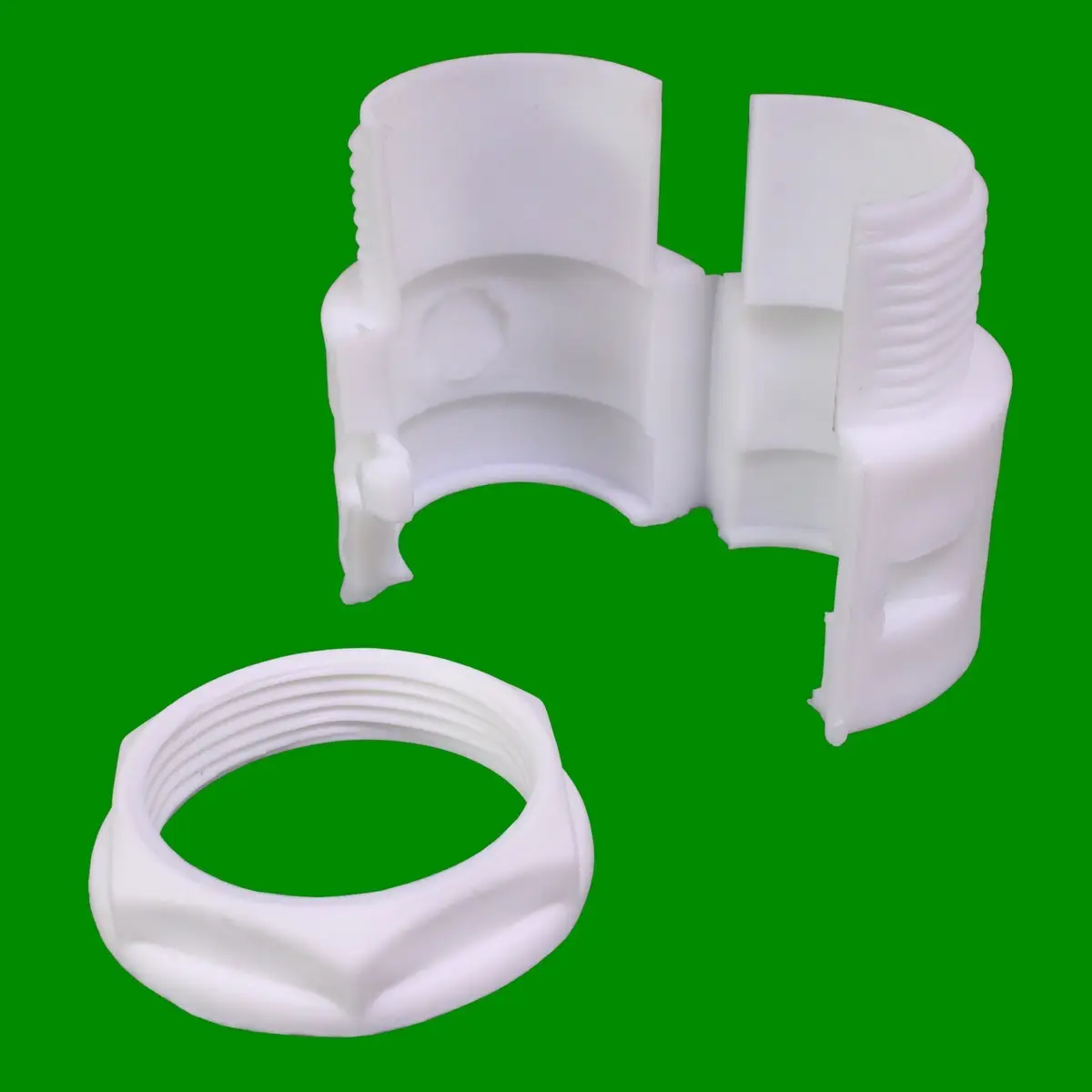 1x White M20 20mm Plastic Cable Stuffing Locknut Threaded Conduit Adaptor