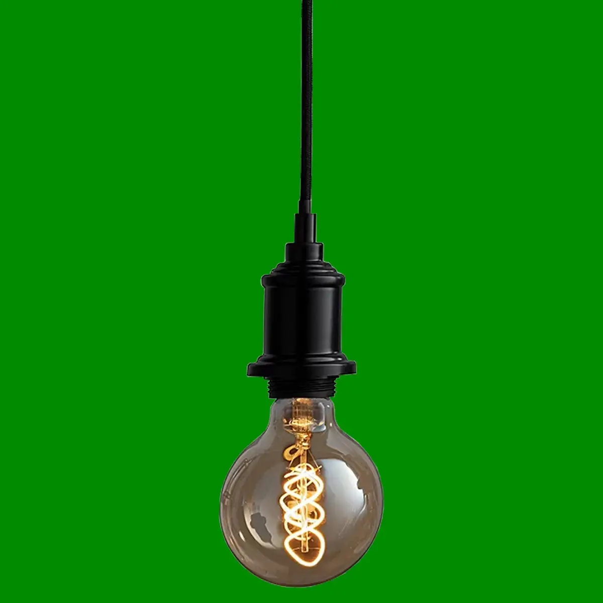 1x Black Adjustable 1 Metre Ceiling Light Flex Cable Pendant Holder, LED, ES E27 - image 2 | Free standard UK delivery included | Discount Quality Products