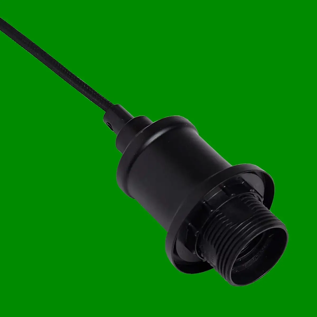 1x Black Adjustable 1 Metre Ceiling Light Flex Cable Pendant Holder, LED, ES E27 - image 3 | Free standard UK delivery included | Discount Quality Products