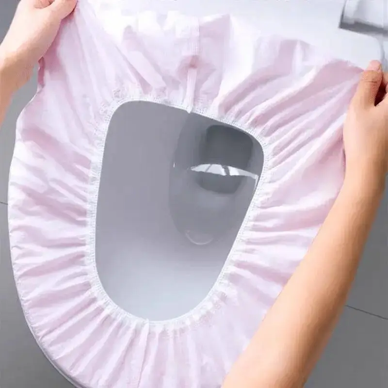 4x Double Layer Thickened Disposable Toilet Seat Cushion Cover For Travel Hotels
