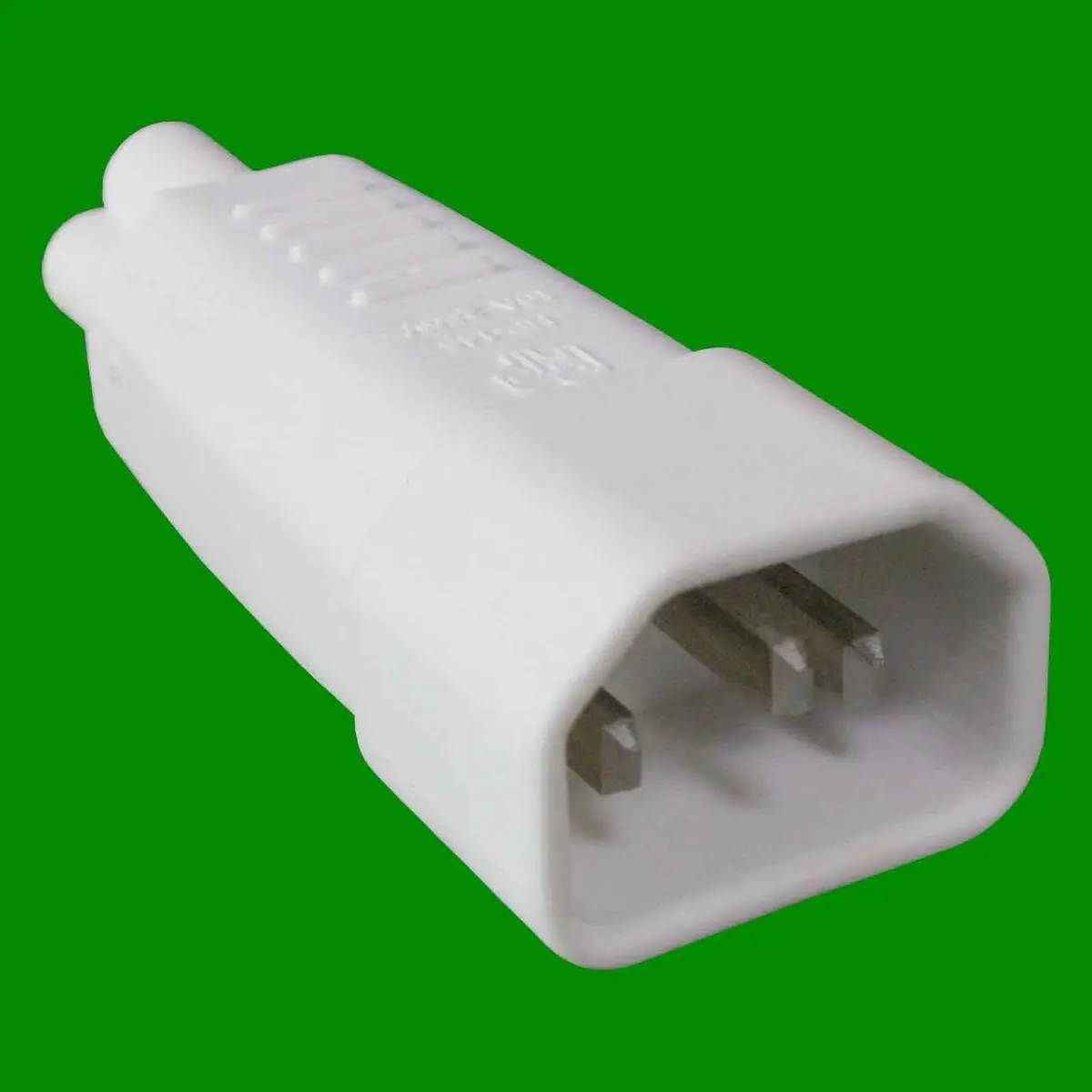 2x 3 Pin IEC Socket C14 to Cloverleaf Plug C5 Adapter Converter, White, 10A 250V - image 3 | Free standard UK delivery included | Discount Quality Products