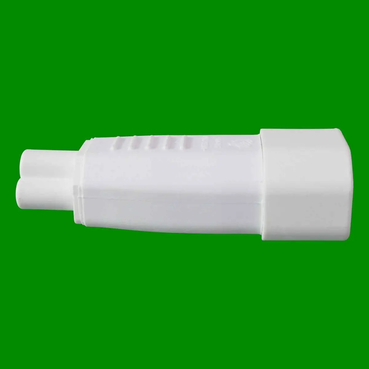 2x 3 Pin IEC Socket C14 to Cloverleaf Plug C5 Adapter Converter, White, 10A 250V - image 4 | Free standard UK delivery included | Discount Quality Products