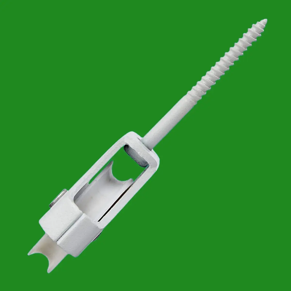 1x White Single Wheel Washing Line Screw In Pulley, Nylon Wheels in Steel Body - image 3 | Free standard UK delivery included | Discount Quality Products