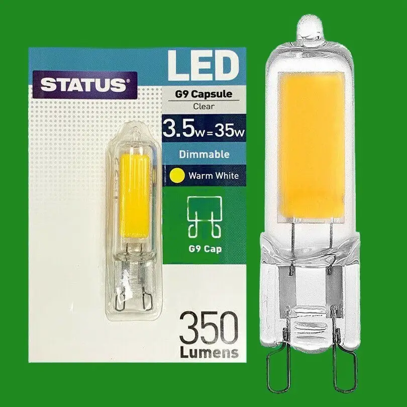 2x 3.5W (=35W) Dimmable LED G9 Capsule 3000K Light Bulb Lamp Halogen Replacement
