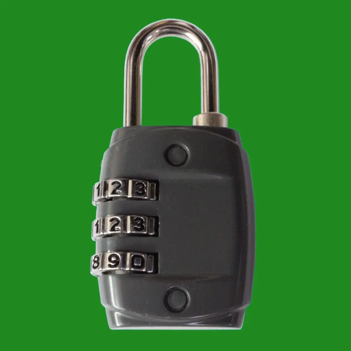 1x Small Dark Grey 3 Digit Combination Padlock Travel Luggage Bag Suitcase Lock - image 2 | Free standard UK delivery included | Discount Quality Products