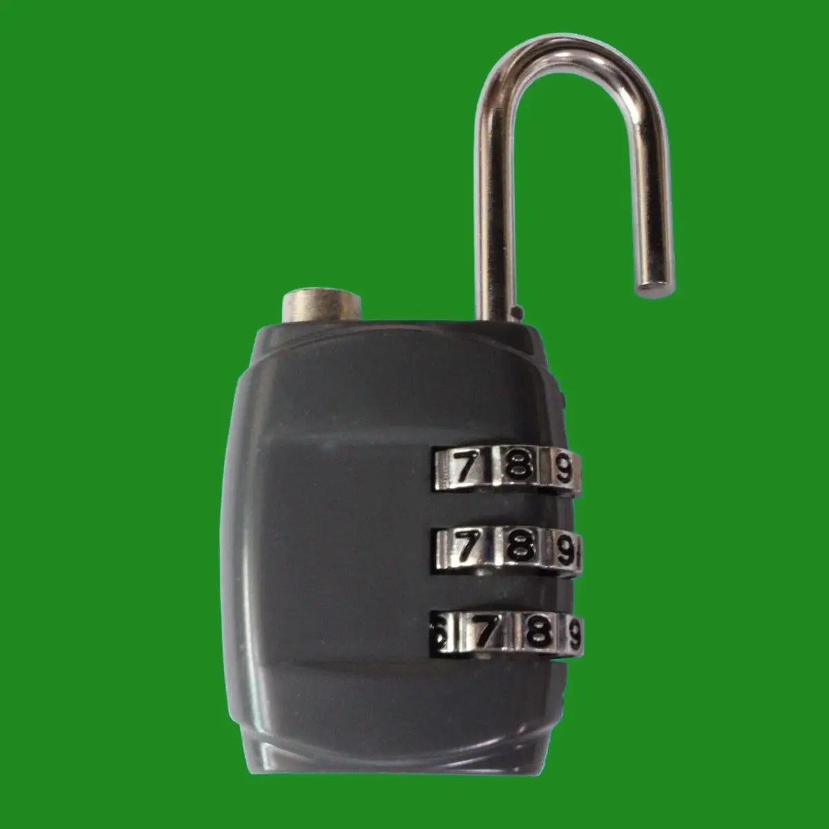 1x Small Dark Grey 3 Digit Combination Padlock Travel Luggage Bag Suitcase Lock - image 3 | Free standard UK delivery included | Discount Quality Products