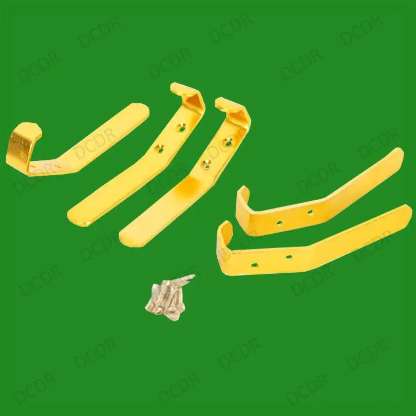 5x Hat, Coat, Clothes &amp; Robe Hook, Aluminium Brass Finish, Strong, Lightweight