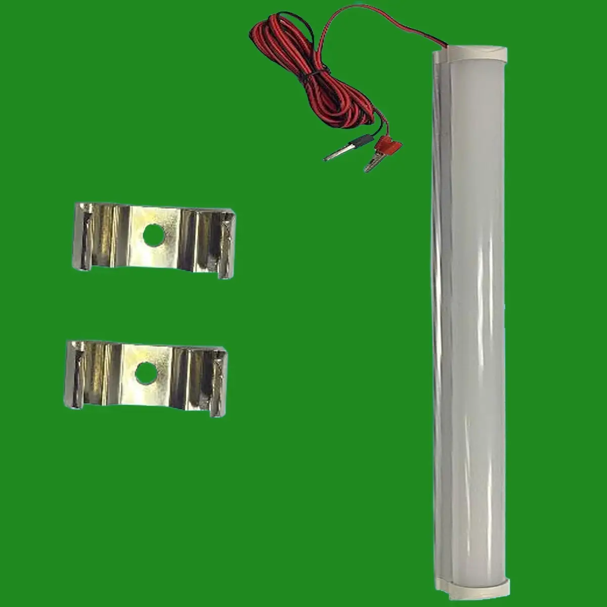 10W LED DC 12V Emergency T8 Tube StripLight Bulb 3m Cables &amp; Crocodile Clips