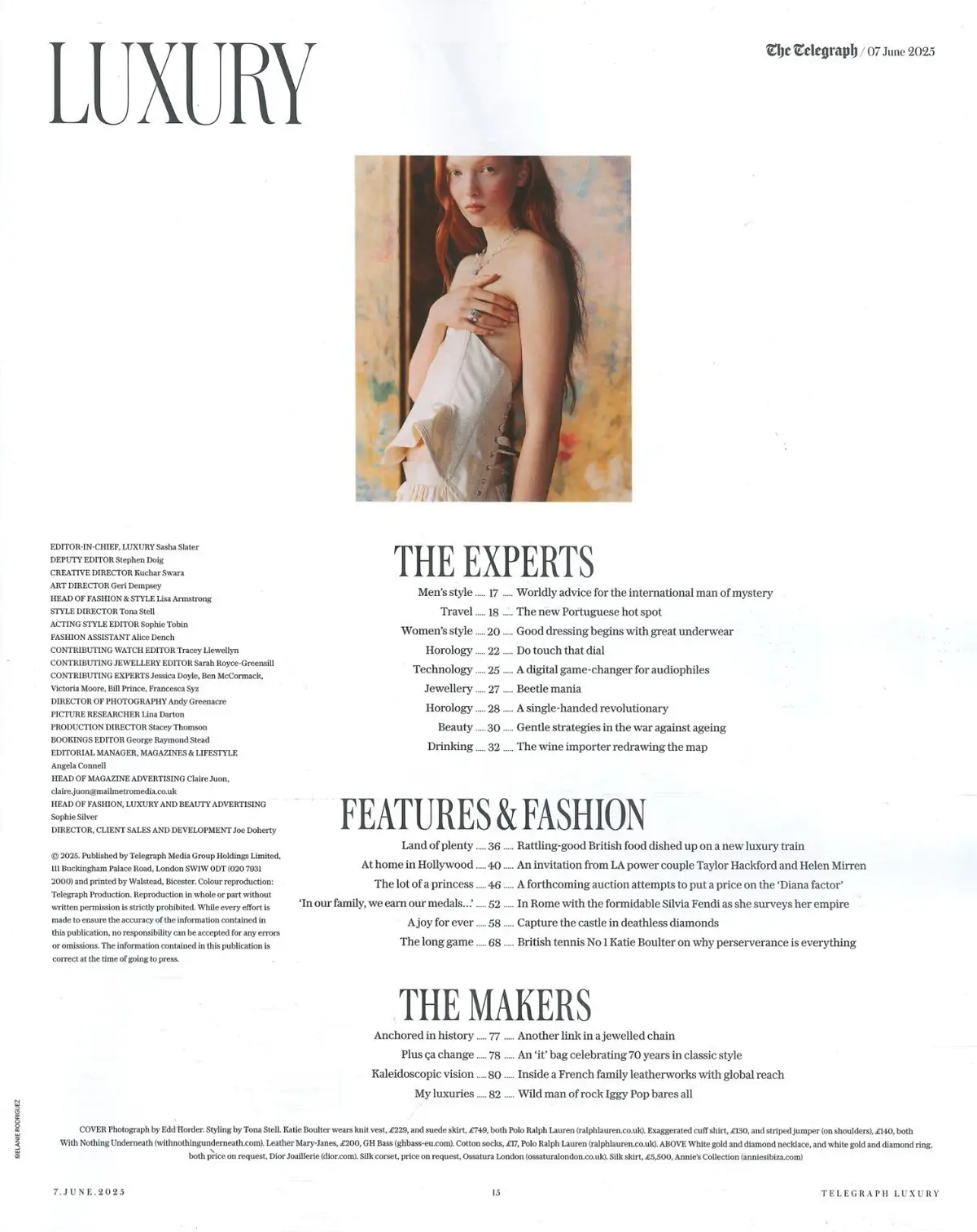 Telegraph Luxury Magazine: Katie Boulter, Taylor Hackford, Helen Mirren, 7.6.25 - image 2 | Free standard UK delivery included | Discount Quality Products
