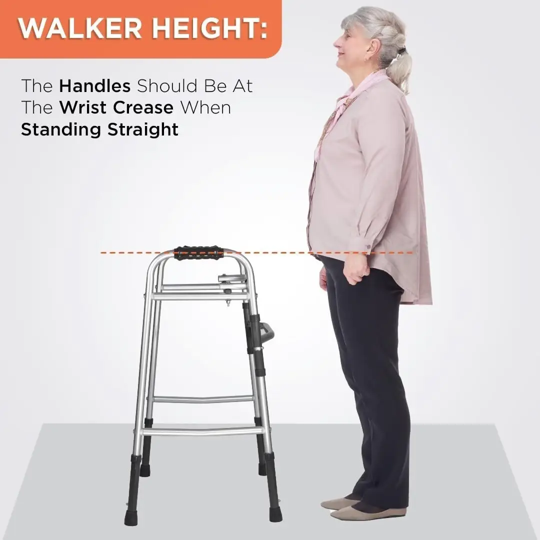 Vissco Foldable Walking Aid (Zimmer) Frame Elderly Disability, Height Adjustable - image 11 | Free standard UK delivery included | Discount Quality Products